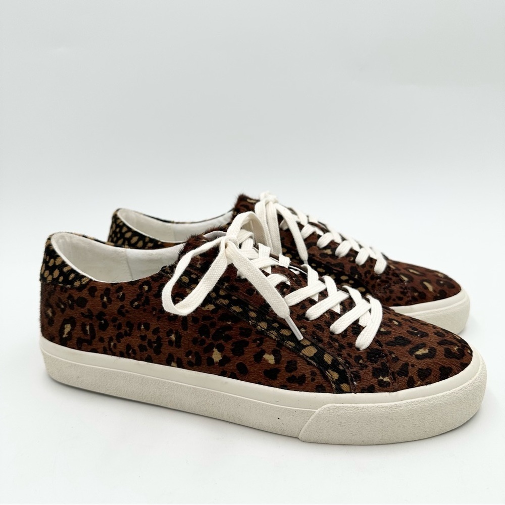 Madewell Sidewalk Low-Top Sneakers in Painted Leopard Colorblock Calf Hair - Picture 3 of 9